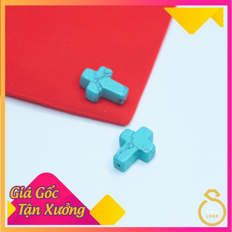 Thánh giá đá xỏ vòng Chuỗi Mân Côi độ bền vĩnh cửu | Tặng kèm dây suôn vòng