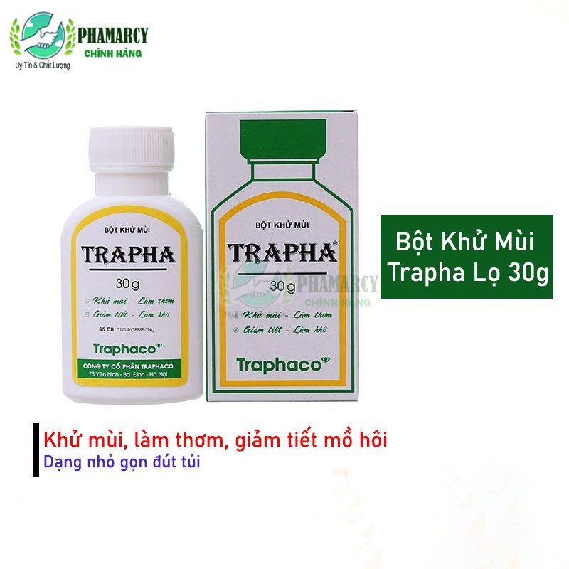 Khử mùi bột khử mùi hôi làm thơm làm khô chân giày Trapha 30g