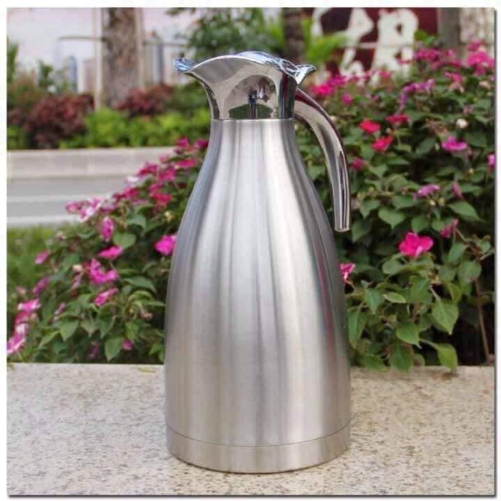 Phích nước Inox giữ lạnh 2 lít 2000ml có tay cầm - bình giữ nhiệt mỏ vịt Nutifood Inox cao cấp 1.5 lít 1500ml