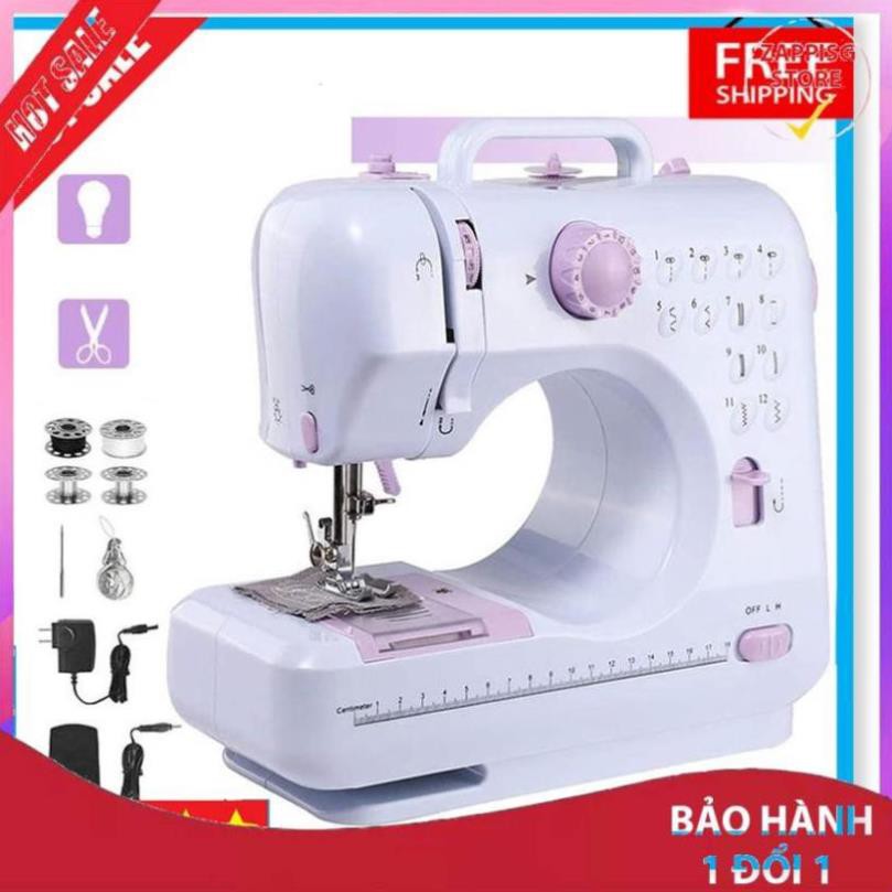 Sale Máy may mini gia đình FHSM 505A Cao Cấp, Phiên Bản Mới 12 Kiểu May- Lựa Chọn Hàng Đầu