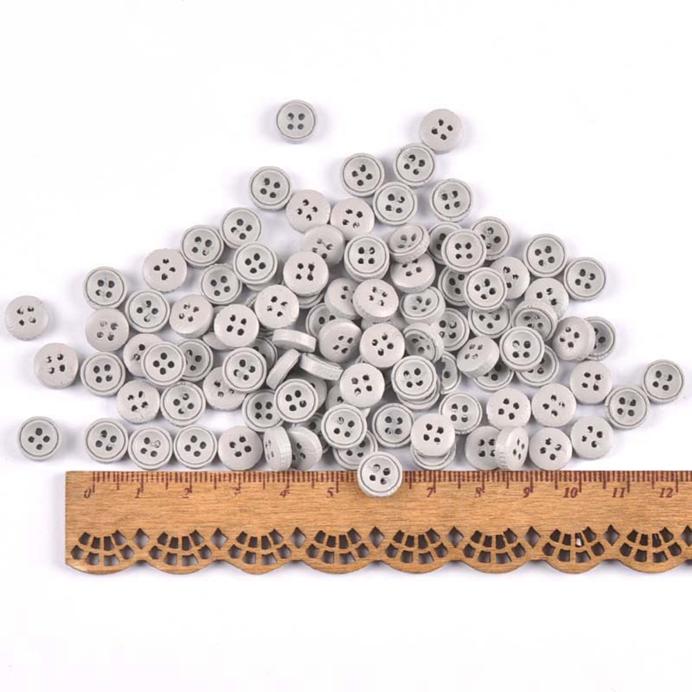 100 Cúc áo gỗ 9mm nhiều màu làm đồ thủ công