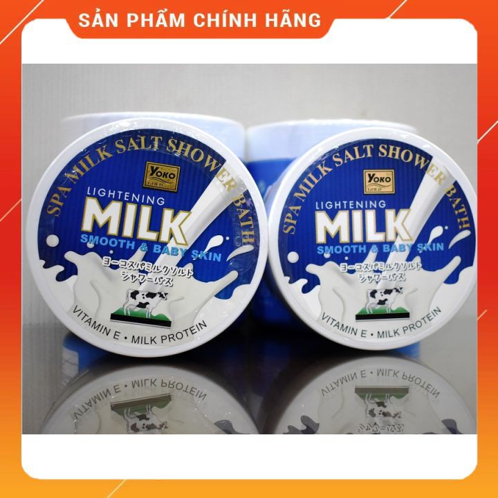 Muối tắm sữa bò tẩy da chết,trắng da, ngừa mụn Yoko Thái Lan 380g(Hàng chính hãng)