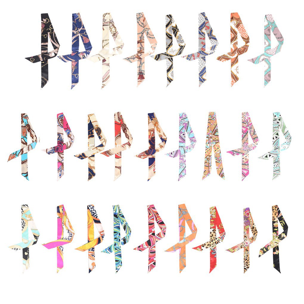 Ladies' Twilly Ribbon Bag Tied Handle Small Ribbon Scarf