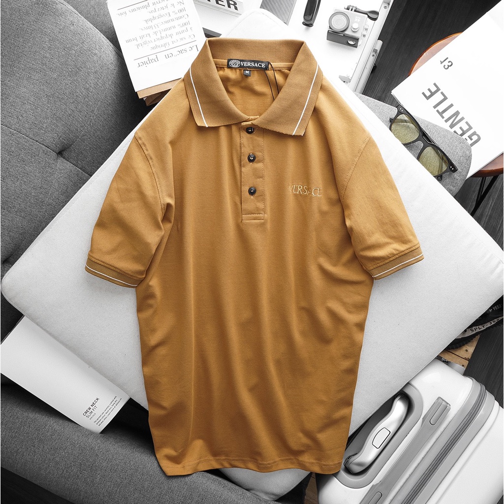 Áo thun cổ bẻ nam, chất vải polo dày dặn co giãn 4c