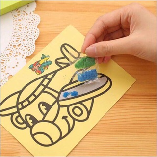 Combo 10 tranh cát khổ A5 cho bé