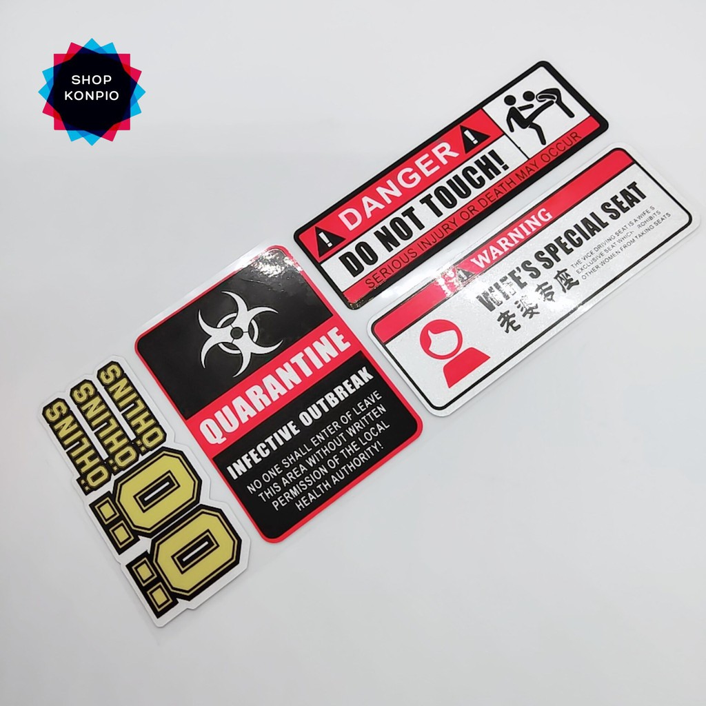 Bộ Tem Sticker Phản Quang OHLINS Cao Cấp Dán Xe Máy, Ô Tô, Mũ Bảo Hiểm, Chống Thấm Nước, Chống Bay Màu