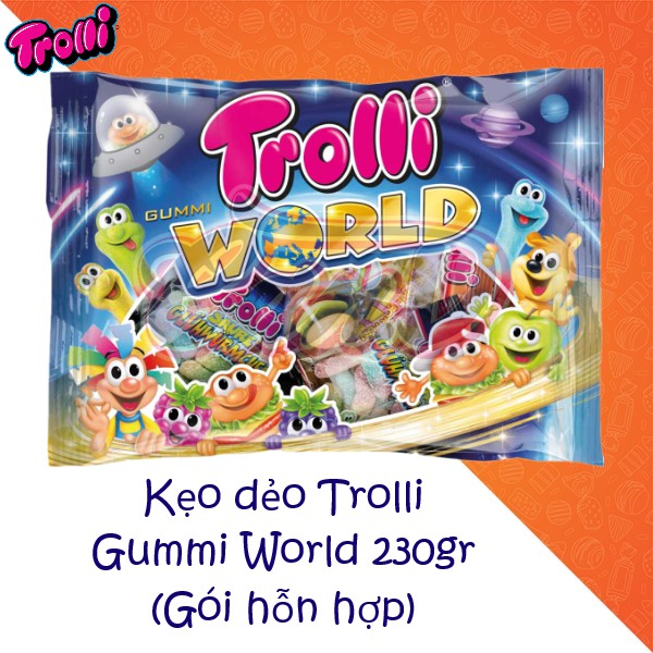 Kẹo dẻo Trolli Gummi World 230gr (Gói hỗn hợp)