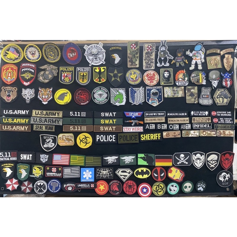 Miếng dán logo sticker patch cờ Mỹ loại nhựa PVC mặt sau là gai dán trang trí balo áo có sẵn măt bông hoặc bạn may vào
