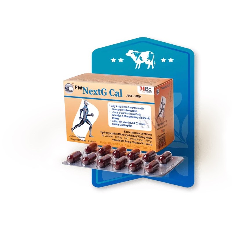 Calci NextG Cal hộp 60 viên bổ sung Calci cho trẻ em, người lớn, phụ nữ có thai , đang cho con bú.