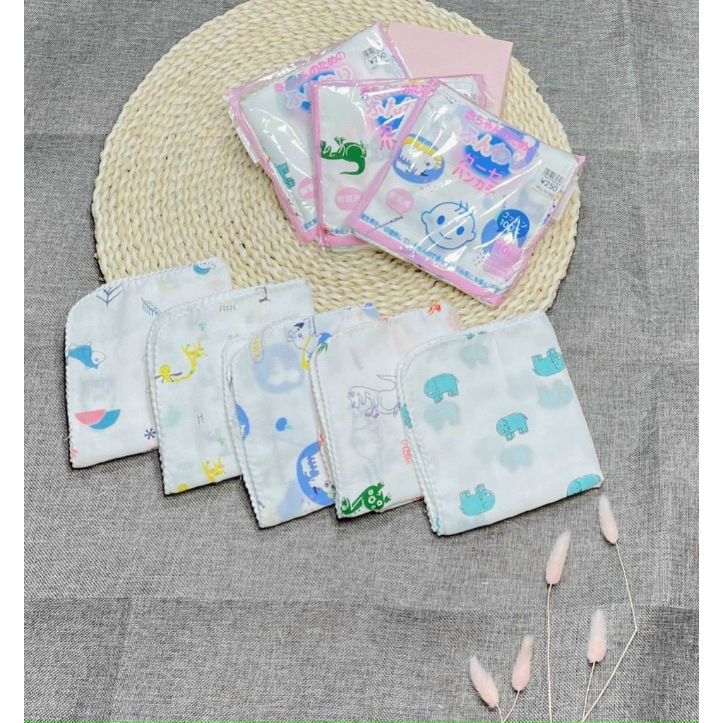 [GIÁ SỐC] Khăn xô sữa trắng xuất Nhật siêu mềm cho bé sơ sinh (gói 10c)