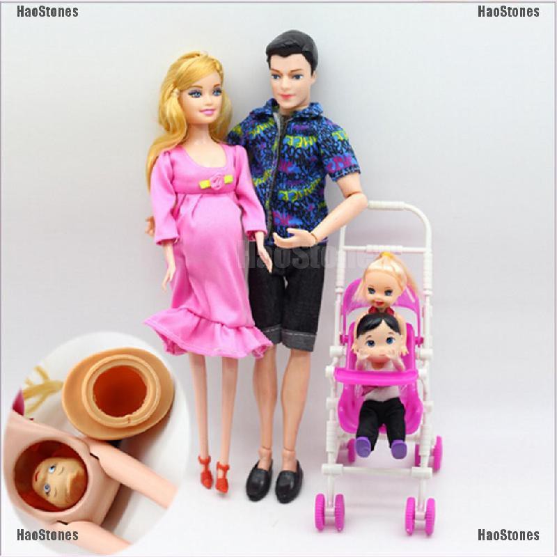 Set 6 búp bê Barbie gia đình xinh xắn đáng yêu