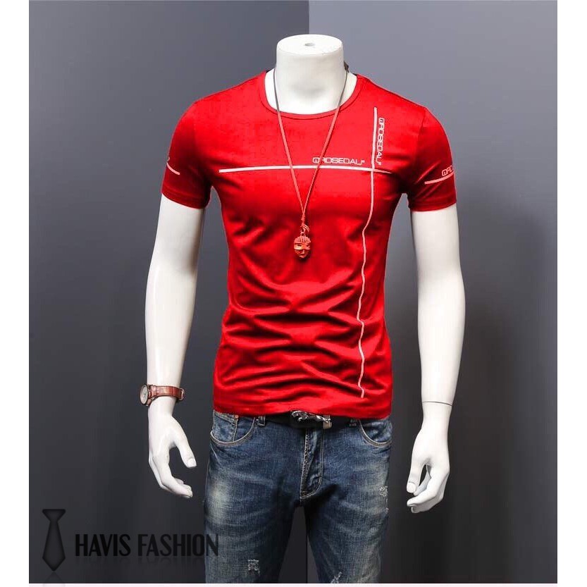 Áo thun nam Hàn Quốc tay ngắn thun cotton thấm hút tốt AHQ035 | BigBuy360 - bigbuy360.vn