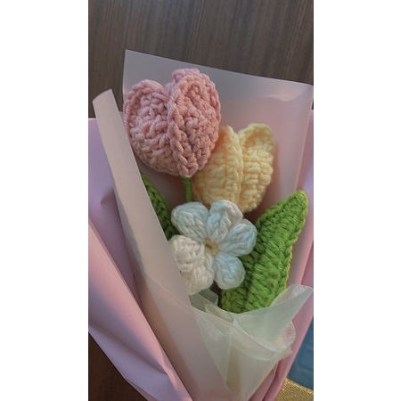 Tulip Crochet 3 Bông💐