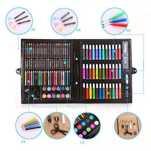 Hộp Màu 150 Chi Tiết Cho Bé Tập Tô