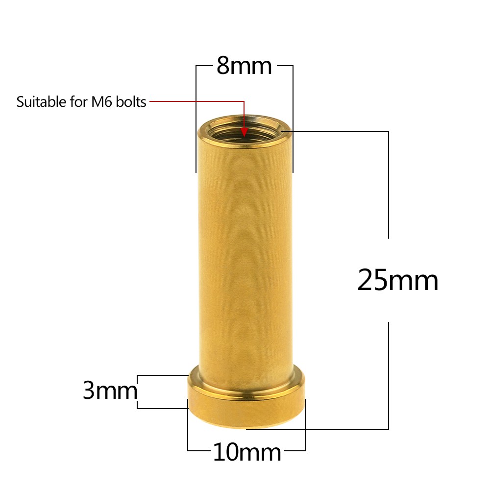 Đai ốc titan WANYIFA M6 dài 13 / 15 / 17 / 21 / 23 / 25 / 31.5 / 33 / 35mm cố định phanh xe đạp