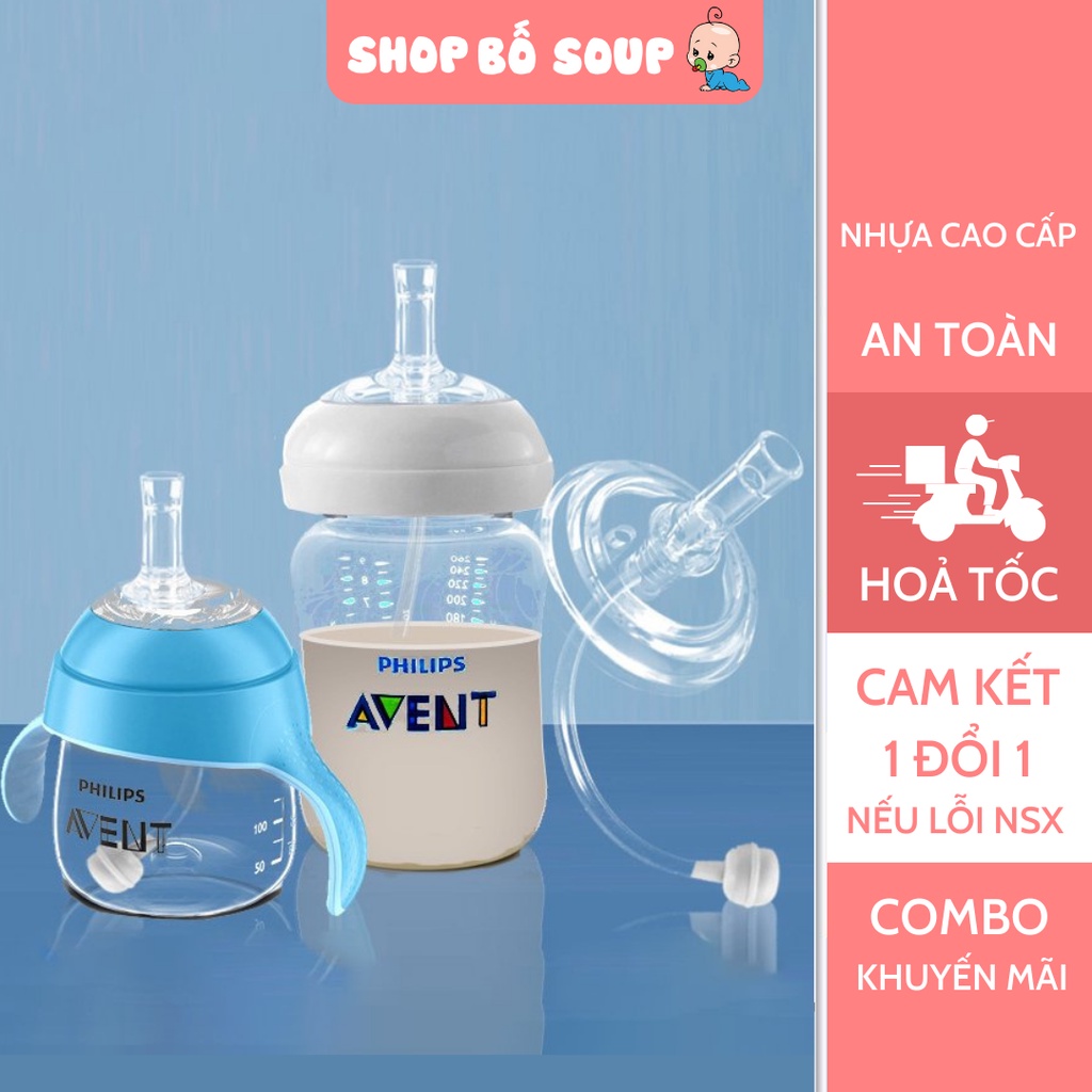 Ống hút bình Avent, ống tập hút cho bé dùng cho bình Pigeon, Moyuum và HG Shop Bố Soup