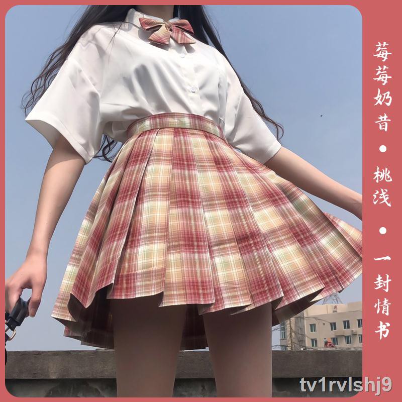 ◙┋Nayuki Original Spot Chính hãng JK Uniform Plaid Váy xếp ly ngọt ngào Phong cách nữ sinh đại học Nhật Bản ngắn p