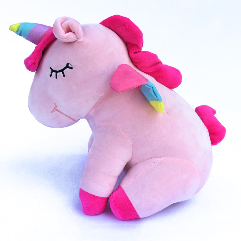 Gấu Bông Kì Lân- Gấu Ôm Ngựa Pony, Gấu bông unicorn  Dáng Nằm Dễ Thương thú bông ngựa Pony 1 sừng