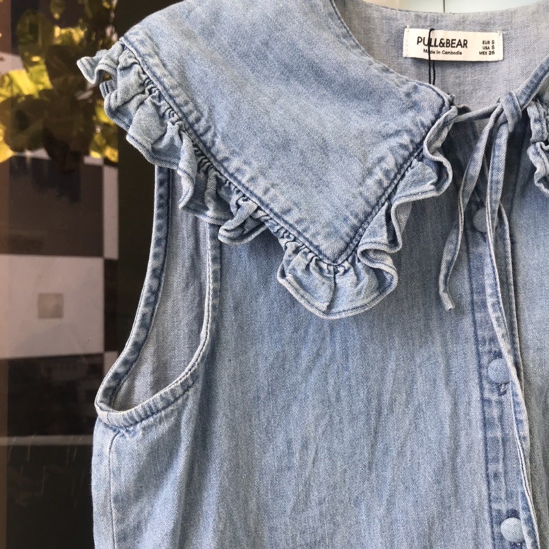 215-áo denim sát nách pull&bear (S)