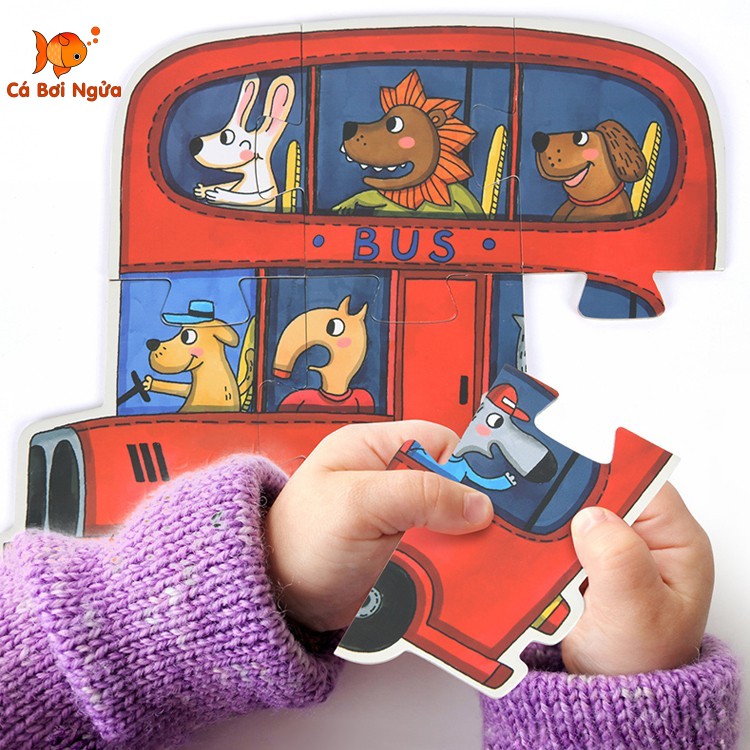 Đồ chơi xếp hình, Bộ xếp hình chính hãng My First Puzzle Mideer Phương Tiện Giao Thông - Car