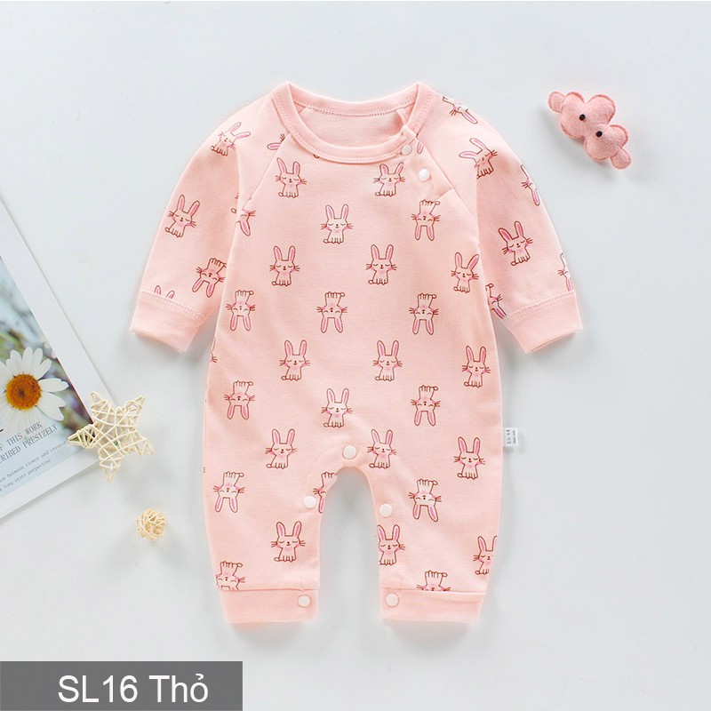 Body cotton dài tay Áo liền quần cho bé trai bé gái Hàng Quảng châu xuất Nhật SL16