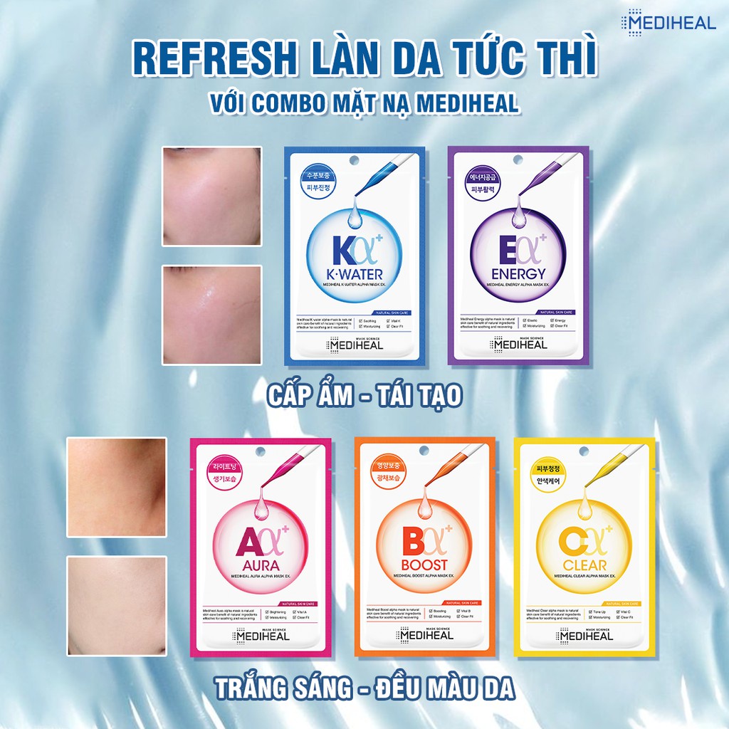 [ Nhập khẩu chính hãng ] Mặt Nạ Dưỡng Trắng Da, Giảm Mụn, Tái Tạo, Phục Hồi Da Mediheal 24ml