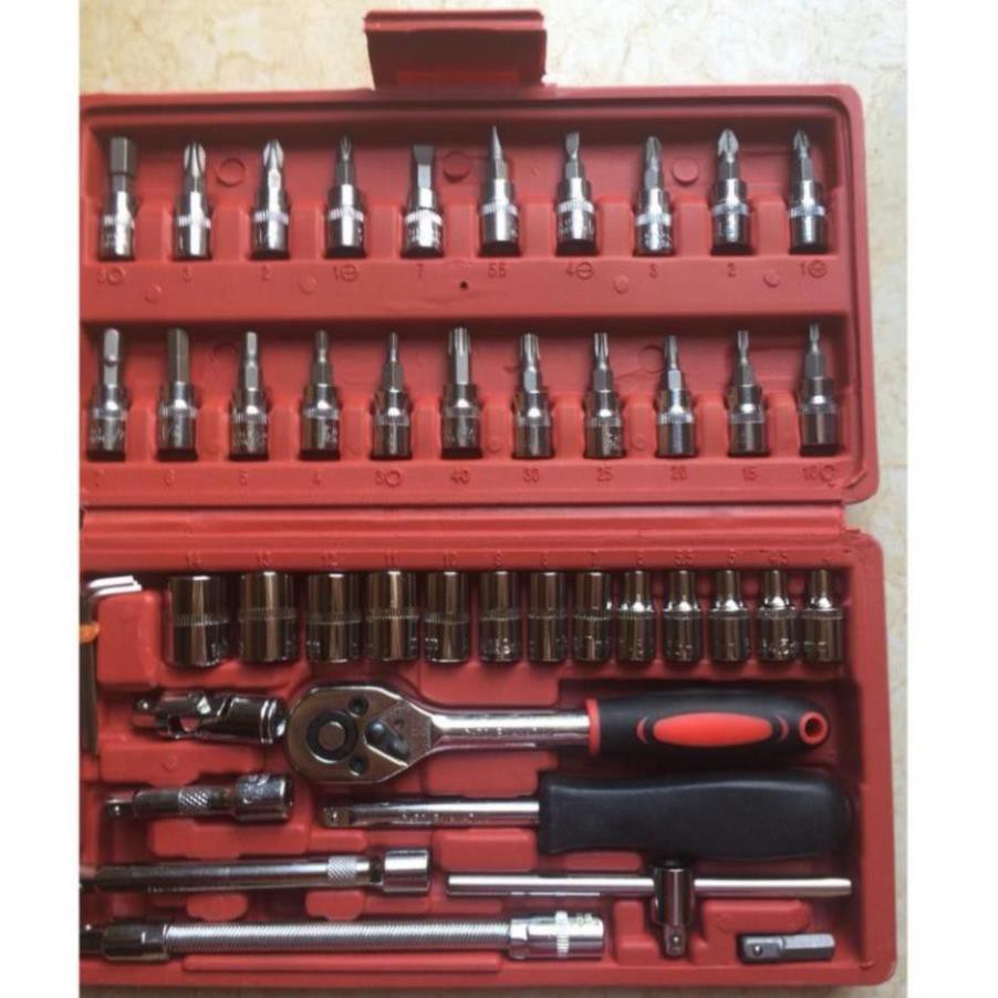 Bộ dụng cụ sửa chữa ⚡️Free Ship⚡️ Bộ mở ốc vít cờ lê, tool sửa chữa 46 món cho gia đình G-10028 - Hàng loại 1