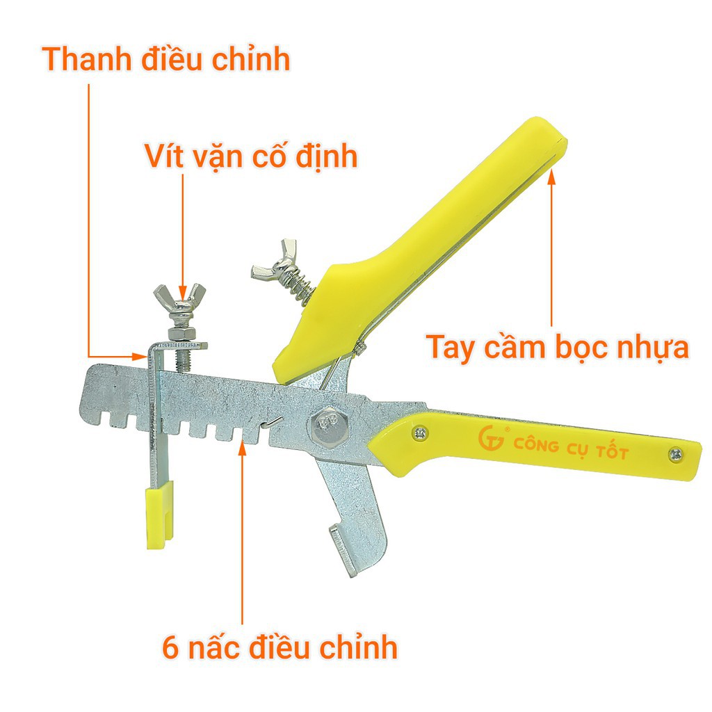 Combo ke lát, nêm nhựa, kìm kẹp cân bằng- Hỗ trợ ốp lát bề mặt gạch đá bằng phẳng