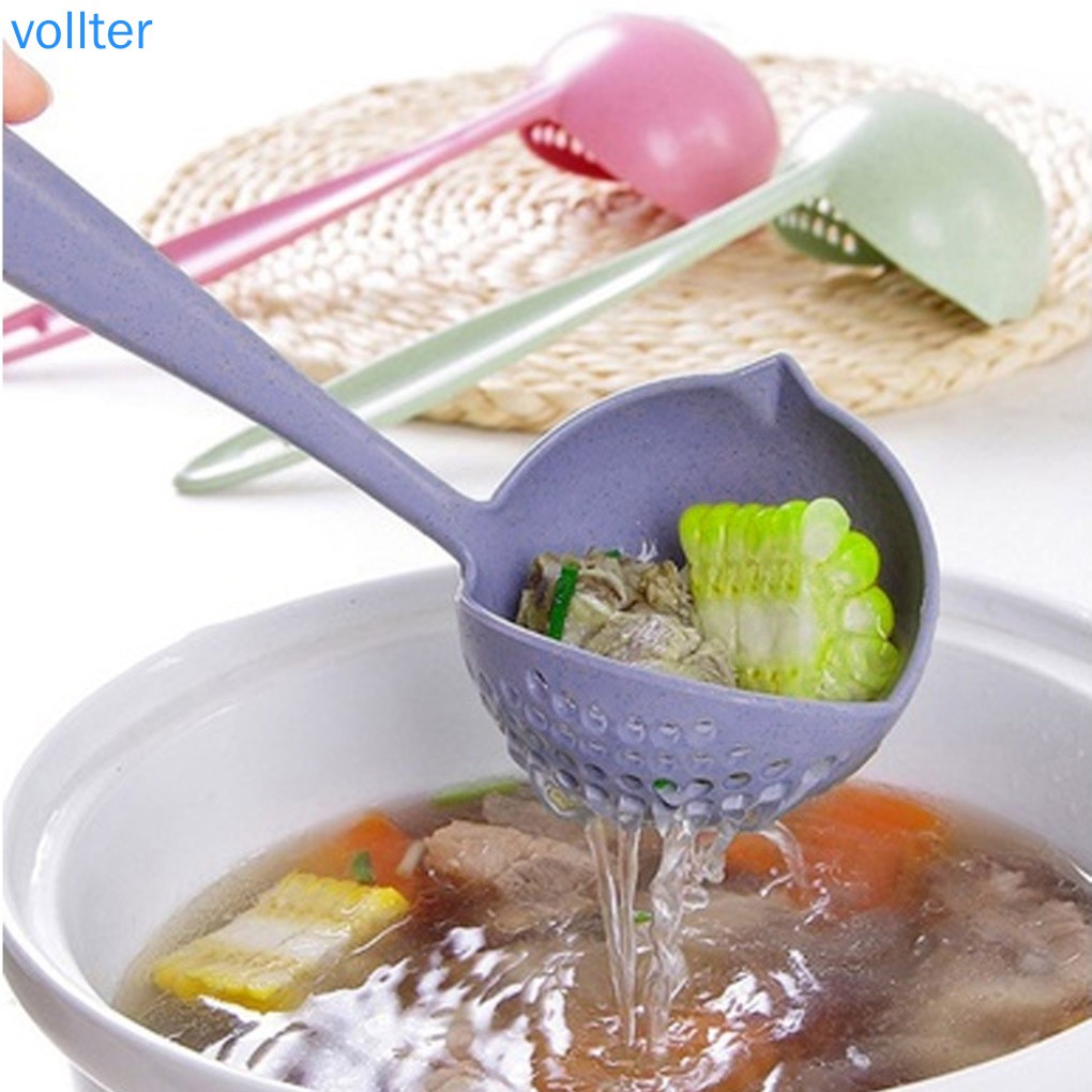 Muỗng Múc Canh 2 Trong 1 Bằng Nhựa Tiện Dụng Cho Nhà Bếp