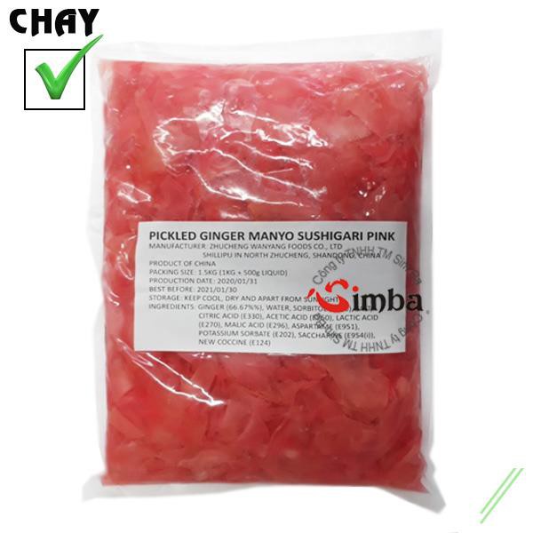 Gừng hồng chế biến Sushigari Pink 1.5Kg