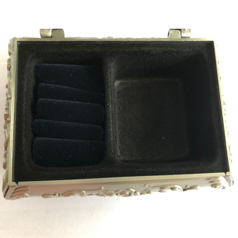 Flgo Hộp Đựng Trang Sức Bằng Hợp Kim Sơn Vẽ Hoa Trang Trí Vòng Tay Vòng cổ