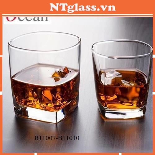 Ly thủy tinh đáy vuông lùn 195ml-295ml (B11007,B11010) chính hãng ocean