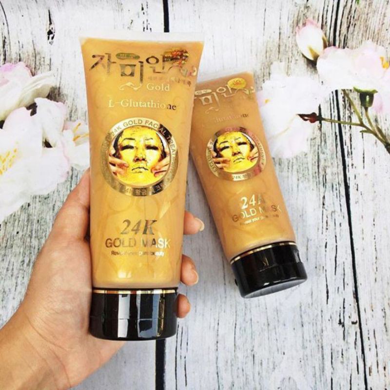 Mặt nạ gel lột trắng da dát vàng 24k Hàn Quốc - Gold Mask L-Glutathione