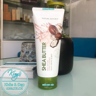 Sữa rửa mặt bơ hạt mỡ Nature Republic Shea Butter Real Nature Foam Cleanser 150ml