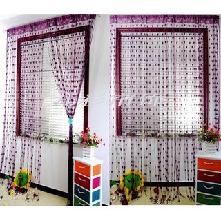 Rèm cửa tim nhí màu tím đậm