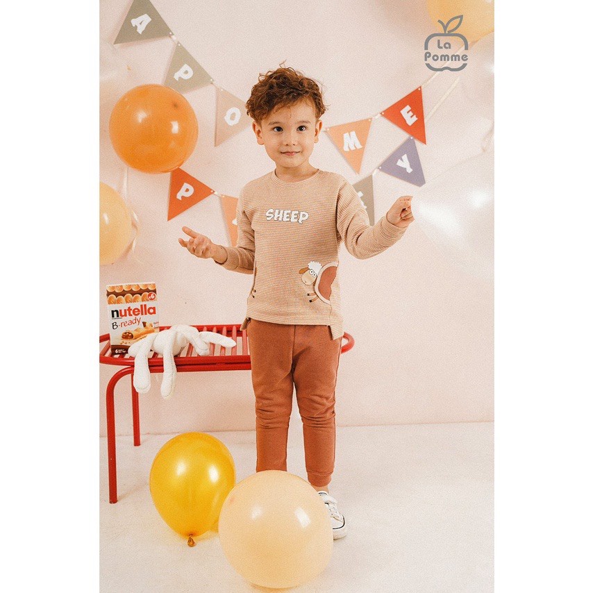 Bộ dài tay trẻ em họa tiết chú cừu vui vẻ SL210 La Pomme