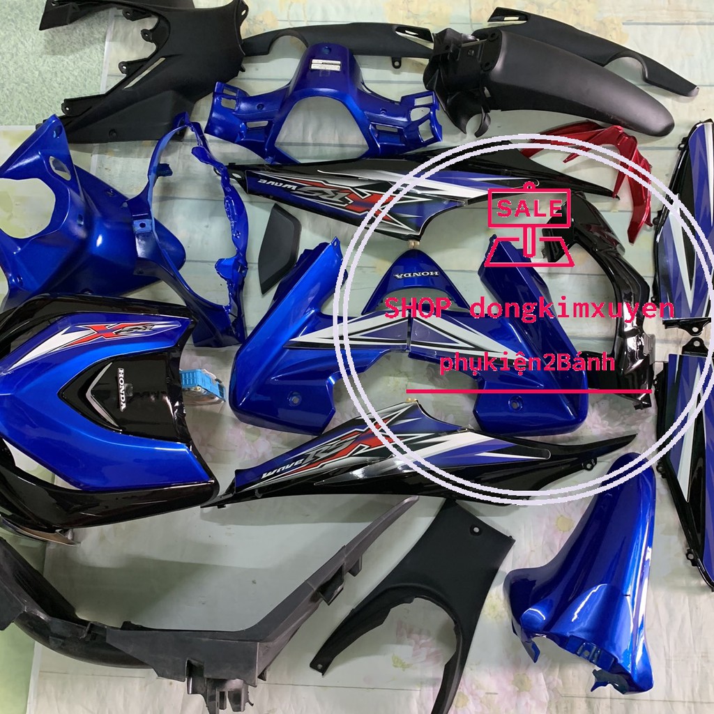 Dàn áo xe RSX 110 -vỏ nhựa xe máy RSX 110 màu xanh -RSX 2010 -wave RSX 110 2011- RSX 110 2012,nhựa trắng nguyên sinh