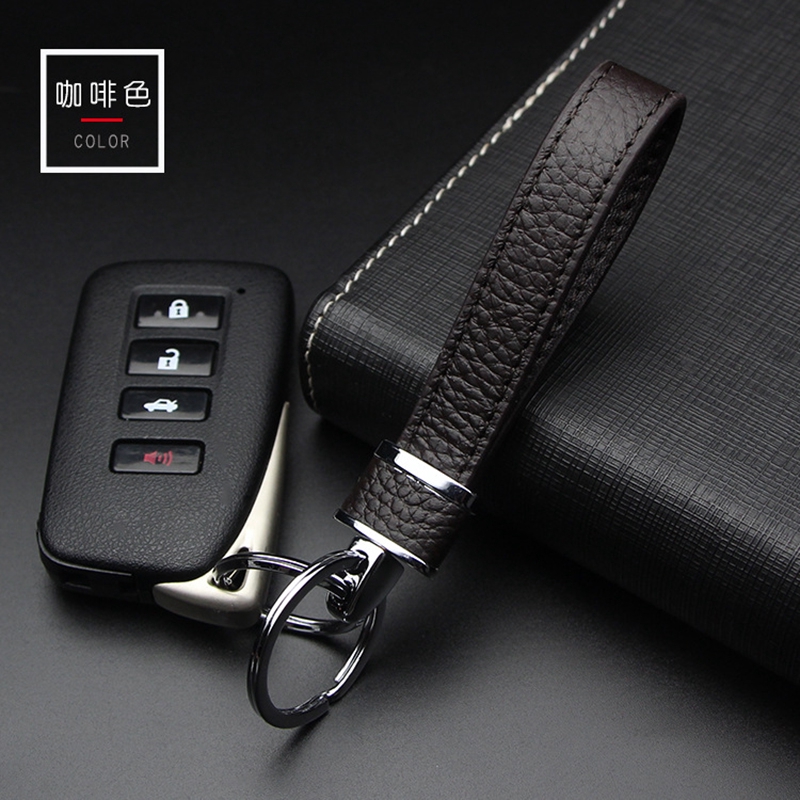 Móc Chìa Khóa Xe Hơi Bằng Da Thật Thiết Kế Đơn Giản Sáng Tạo Cho Cặp Đôi