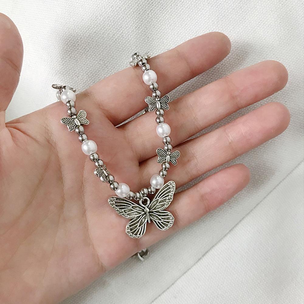 VANES1 Vòng Cổ Choker Mặt Hình Trái Tim Và Bướm Quyến Rũ Cho Nữ