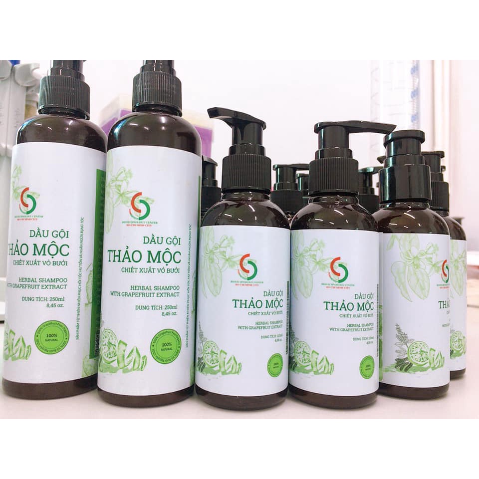 Dầu gội thảo mộc chiết xuất từ thảo dược thiên nhiên 120ml, 250ml, 500 ml (bưởi, bồ kết, chanh ...)