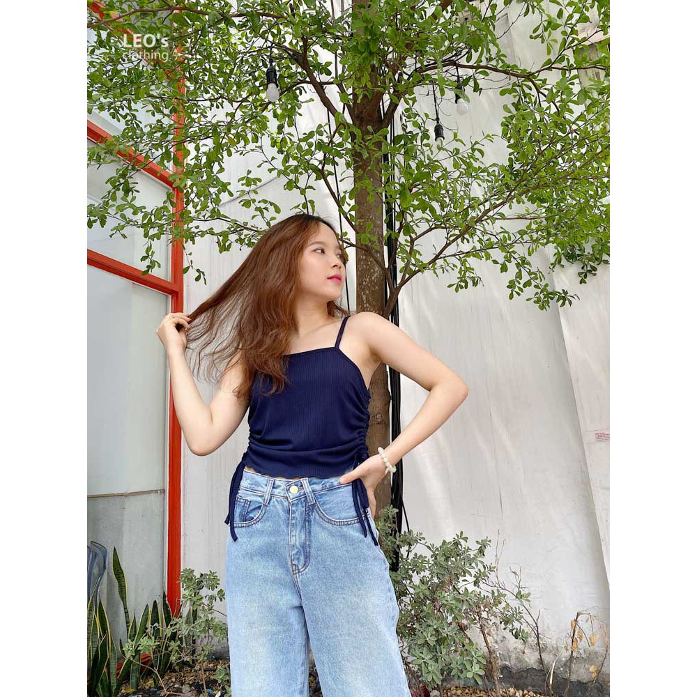 [Mã FAMAYWA giảm 10K đơn 50K] Áo Thun Gân Rút Dây 2 Bên | BigBuy360 - bigbuy360.vn