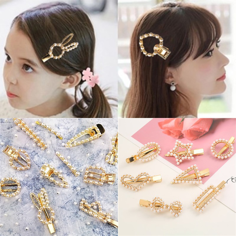 Kẹp tóc ngọc trai giả dễ thương cho bé gái