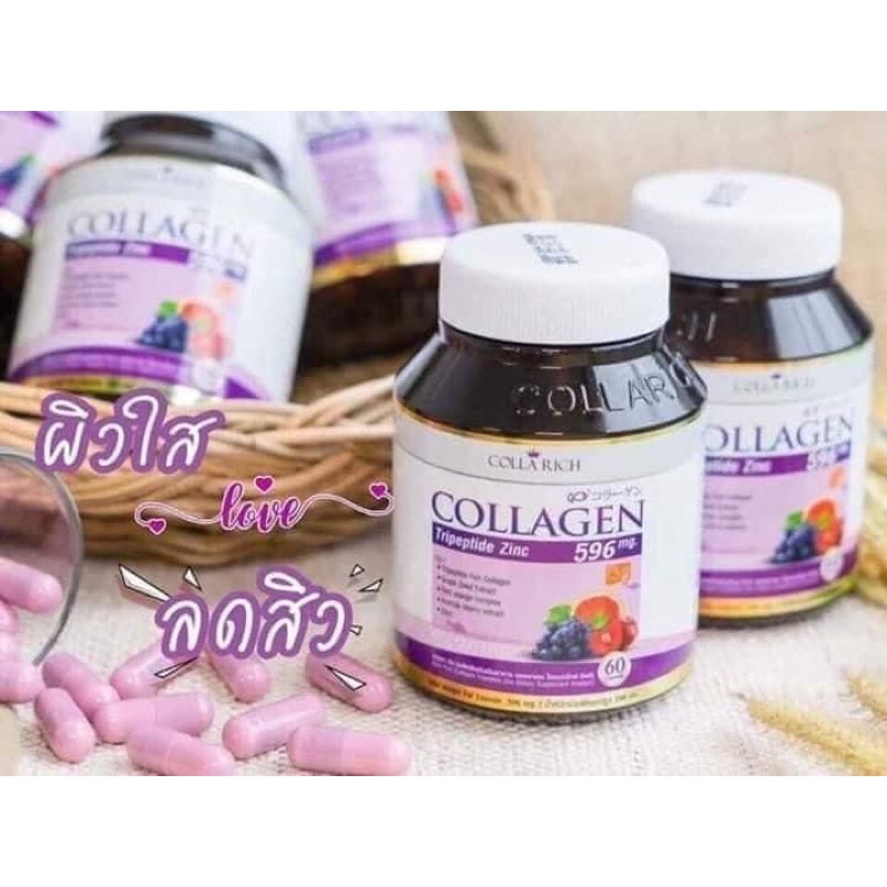 🍇 60 Viên Uống Collagen 596mg Thái Lan 🇹🇭 Giảm Mụn, Giảm Thâm, Trắng Da