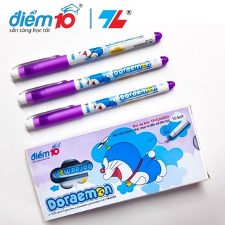 Bút lông kim điểm 10/thiên long - doraemon, tp-fl04/do, 10 cây/hộp