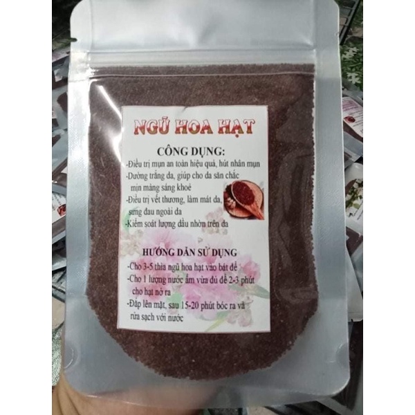 Hạt ngũ hoa 100gr đắp mặt hết mụn trắng trẻo, mịn màng