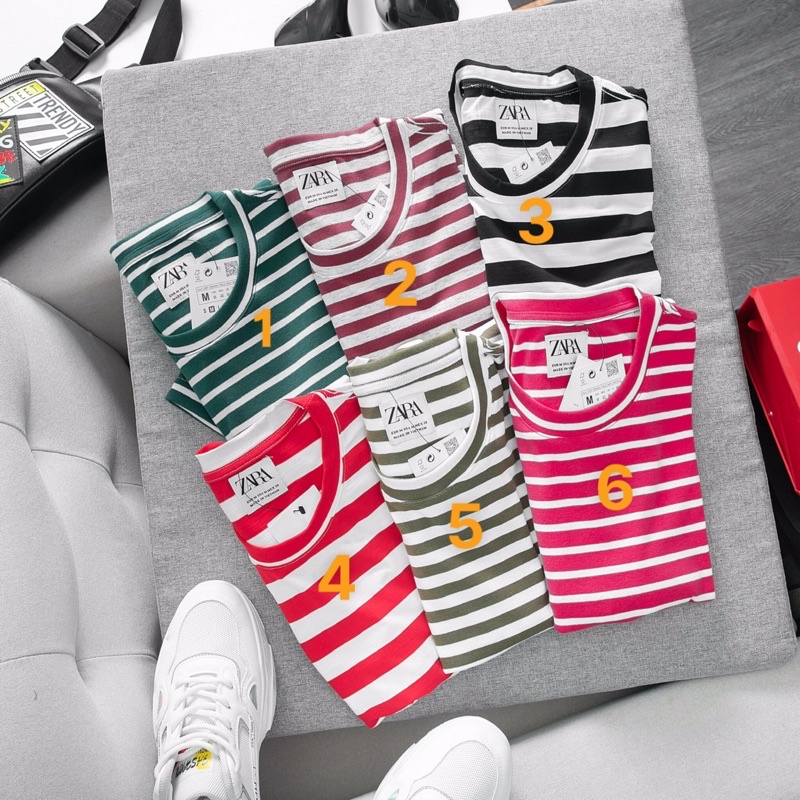 Áo phông kẻ hàng unisex nam nữ đều mặc được