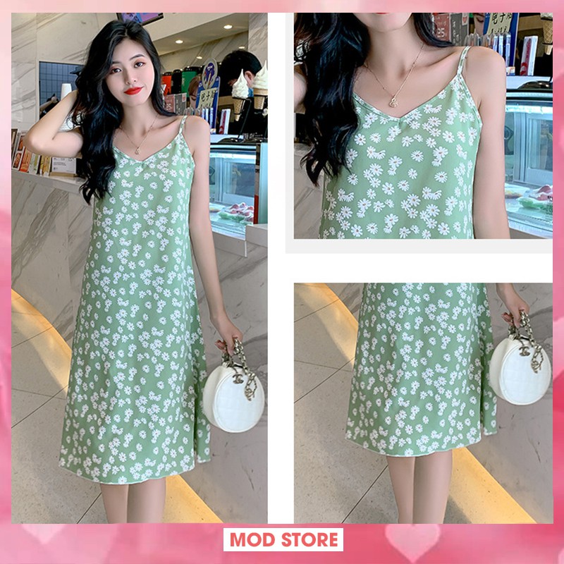 [𝐅𝐫𝐞𝐞𝐬𝐡𝐢𝐩 - 𝐇𝐚̀𝐧𝐠 𝐒𝐚̆̃𝐧] Váy 2 Dây Hoa Nhí Chất Lụa Mát Mịn Đủ Size Hot Hit 2021 V4 | BigBuy360 - bigbuy360.vn