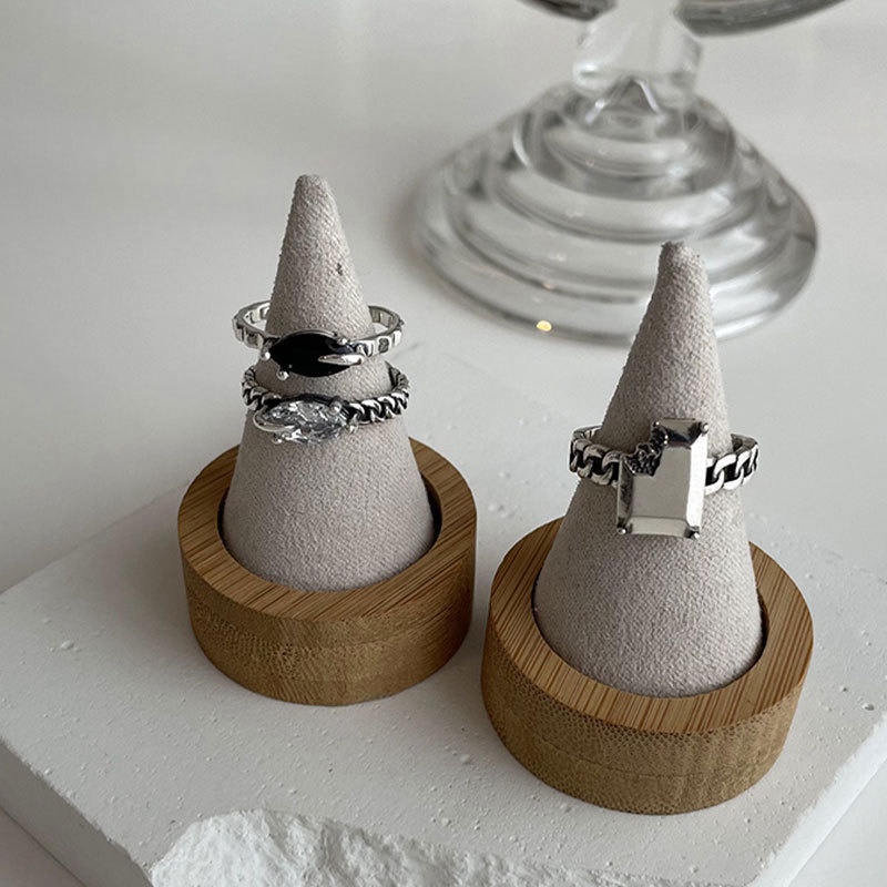 Nhẫn Đính Đá Zircon Phong Cách Cổ Điển Thời Trang