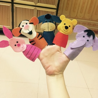 Bộ 5 Rối ngón tay Gấu Pooh và những người bạn ( hình thật)