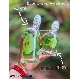 Đường nho Ambrosia Organic 200ml date 2021 (NSX ghi trên chai)